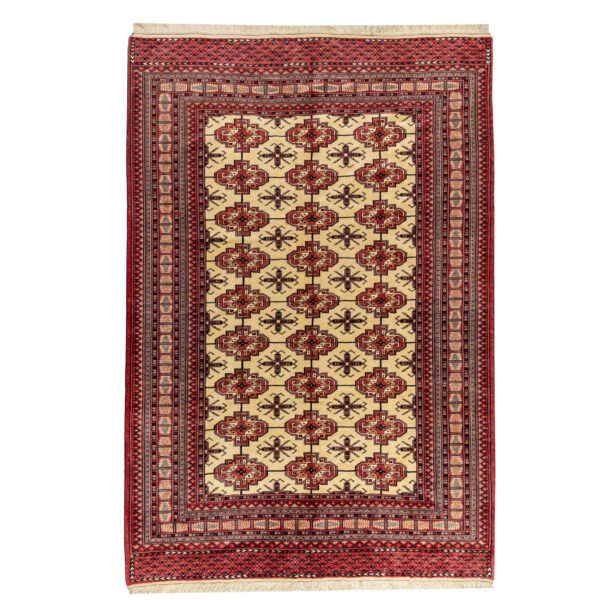 Persian-Carpet-with-Wool-Hand-Knotted-Genuine-in-Golestan-Torkaman-Red Price and Buy Persian Carpet with Wool Hand-Knotted Genuine in Golestan Torkaman Red