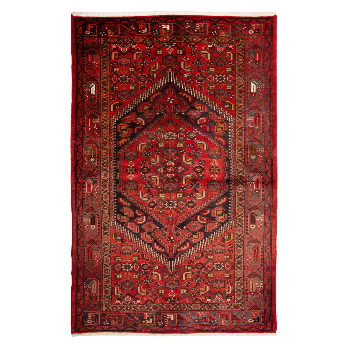 Price and Buy Persian Carpet with Wool Hand-Knotted Original in Zanjan Tribal Red