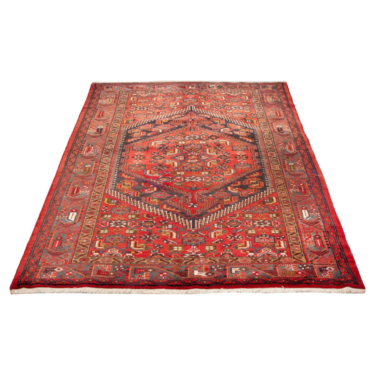 Price and Buy Persian Carpet with Wool Hand-Knotted Original in Zanjan Tribal Red - Image 7