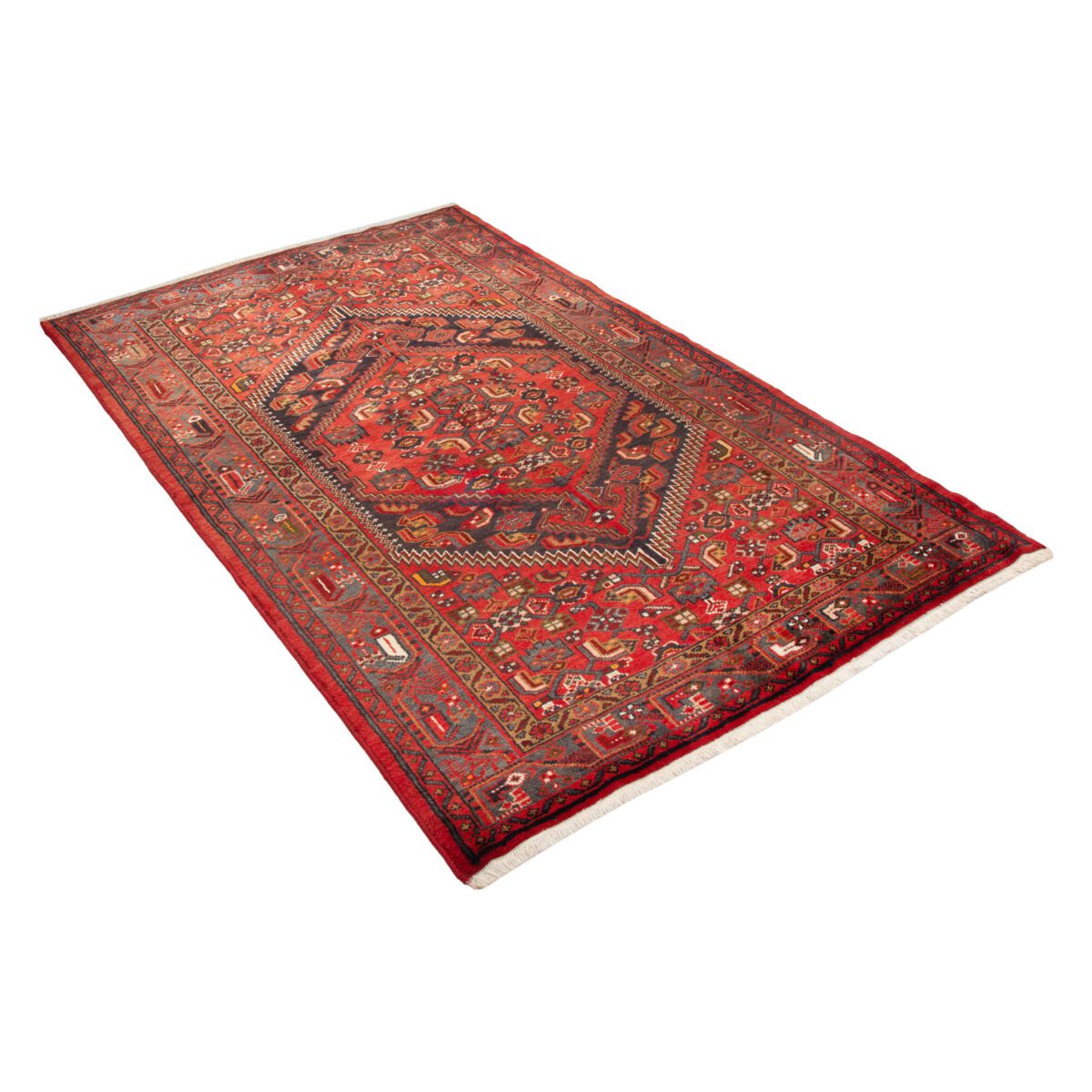 Price and Buy Persian Carpet with Wool Hand-Knotted Original in Zanjan Tribal Red - Image 5