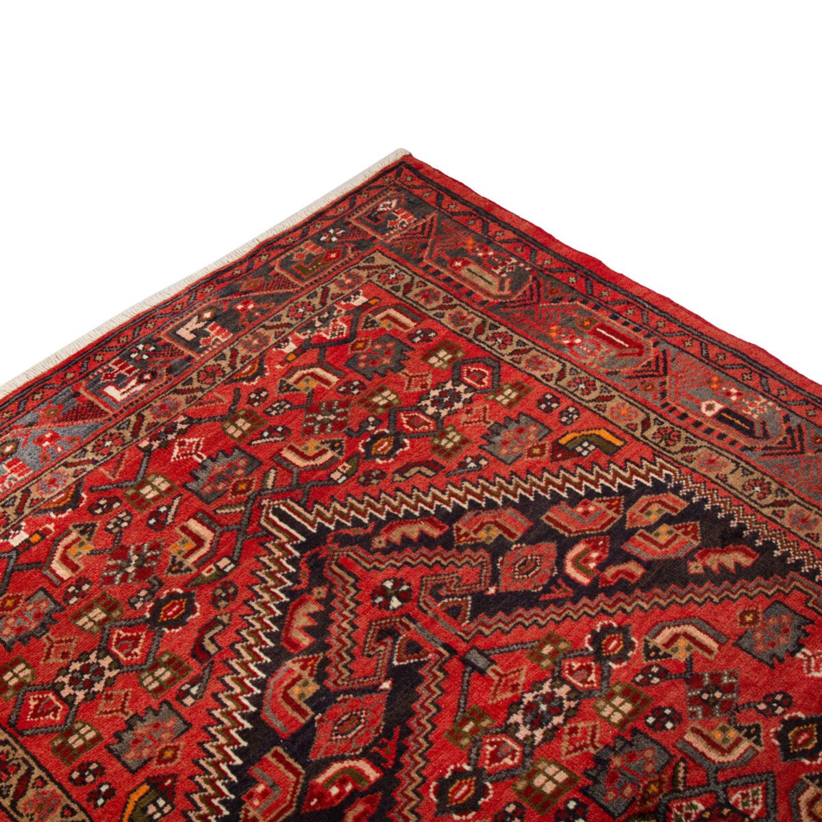Price and Buy Persian Carpet with Wool Hand-Knotted Original in Zanjan Tribal Red - Image 4