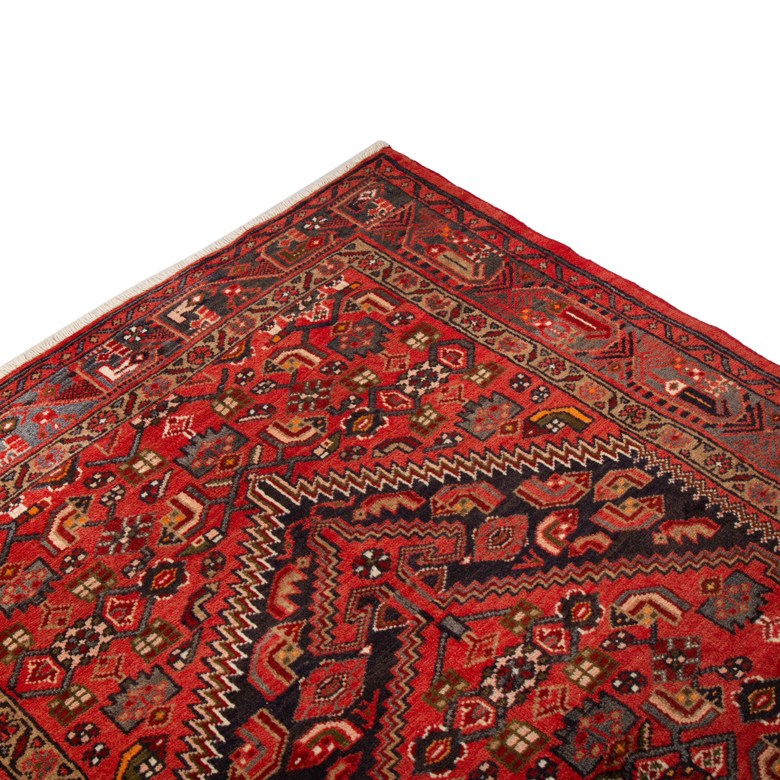 Price and Buy Persian Carpet with Wool Hand-Knotted Original in Zanjan Tribal Red - Image 4
