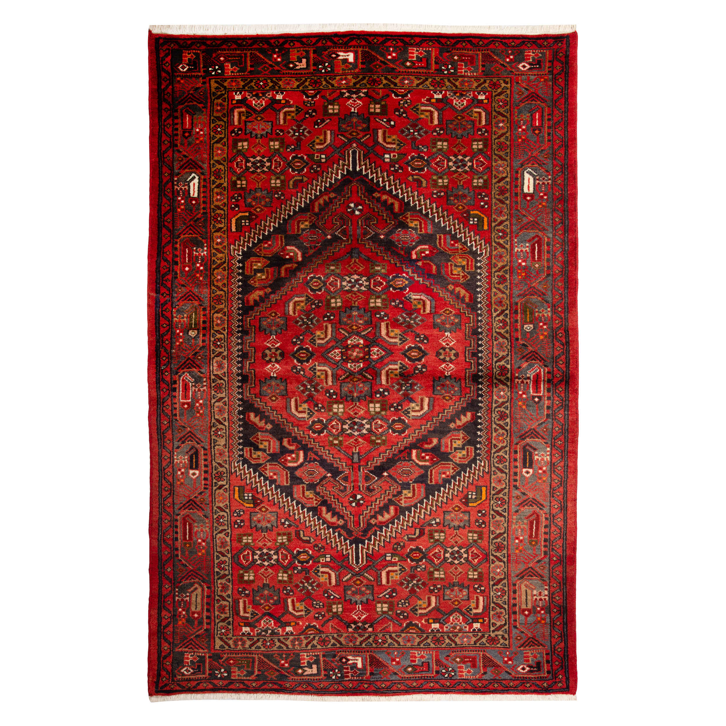 Price and Buy Persian Carpet with Wool Hand-Knotted Original in Zanjan Tribal Red