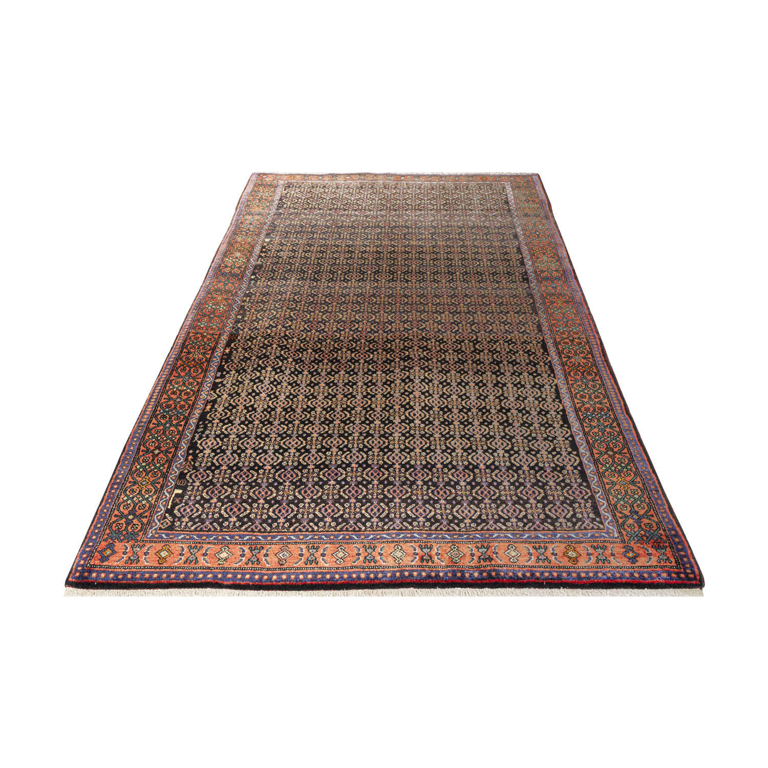 Price and Buy Persian Carpet with Wool Original Hand-Knotted in Kurdistan Herati Brown - Image 6