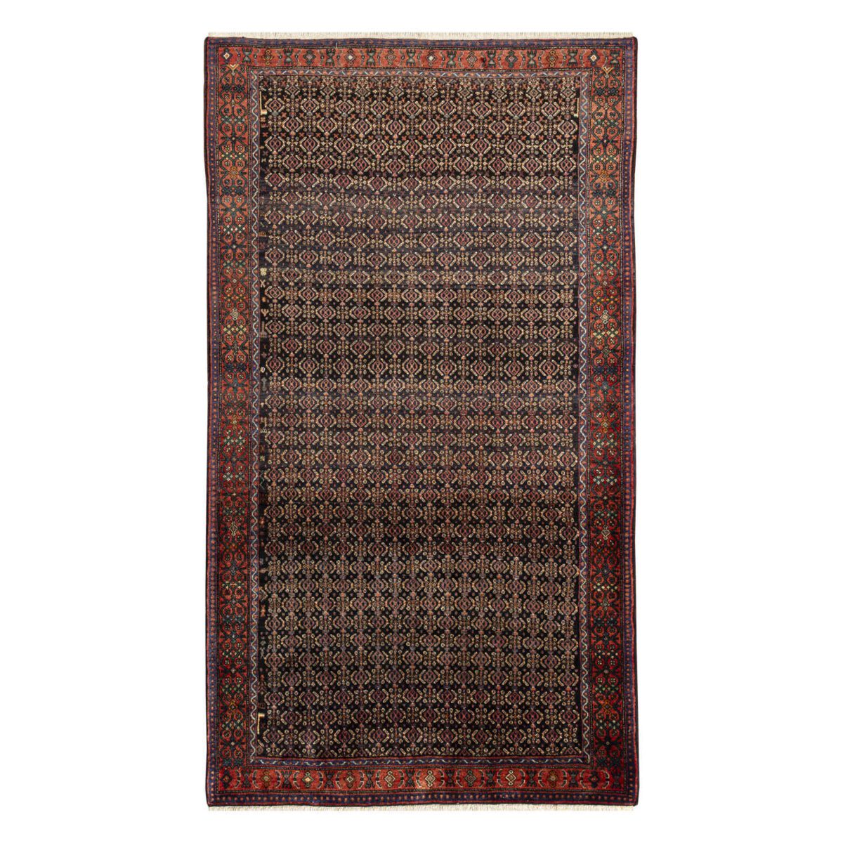 Price and Buy Persian Carpet with Wool Original Hand-Knotted in Kurdistan Herati Brown