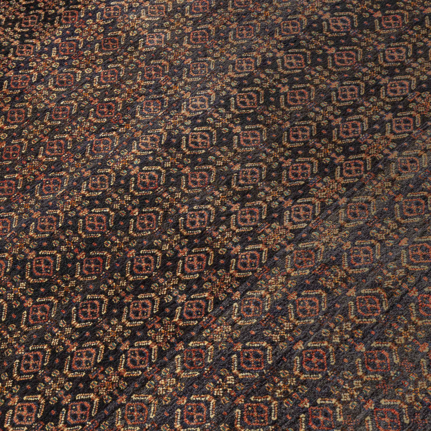 Price and Buy Persian Carpet with Wool Original Hand-Knotted in Kurdistan Herati Brown - Image 5