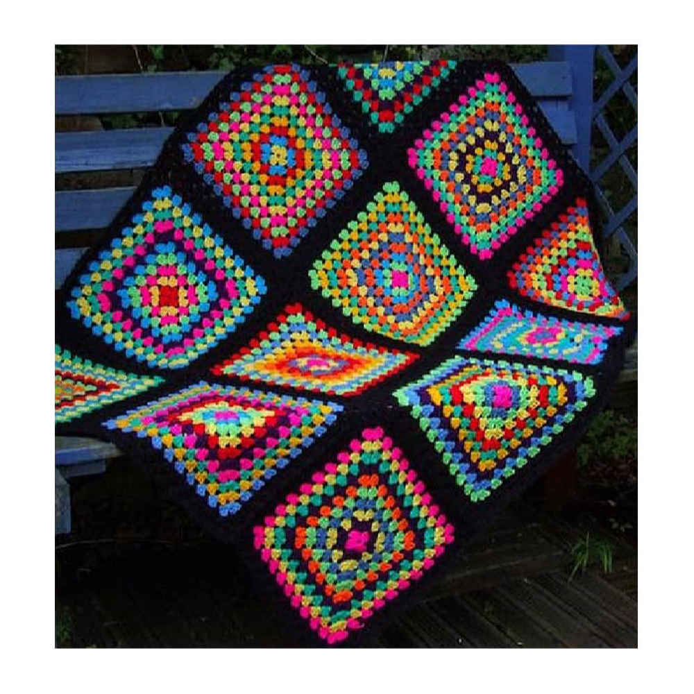 Price and Buy Crochet Throw for Sofa and Bed Checkered Bohemian Royal