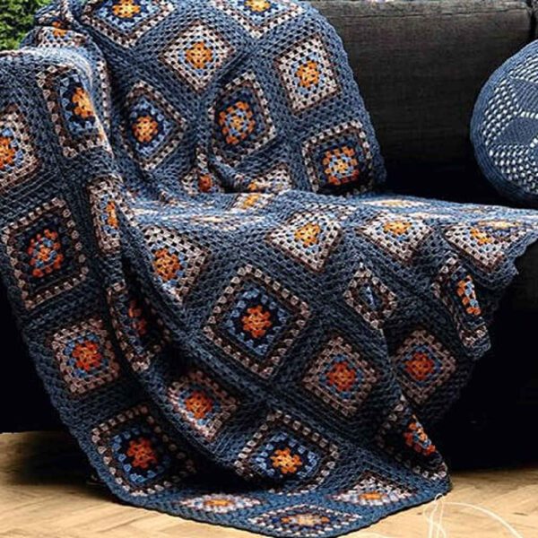 Persian-Knitted-Sofa-Bed-Throw-Model-Tanaz Price and Buy Crochet Throw for Sofa and Bed Checkered Bohemian Tanaz