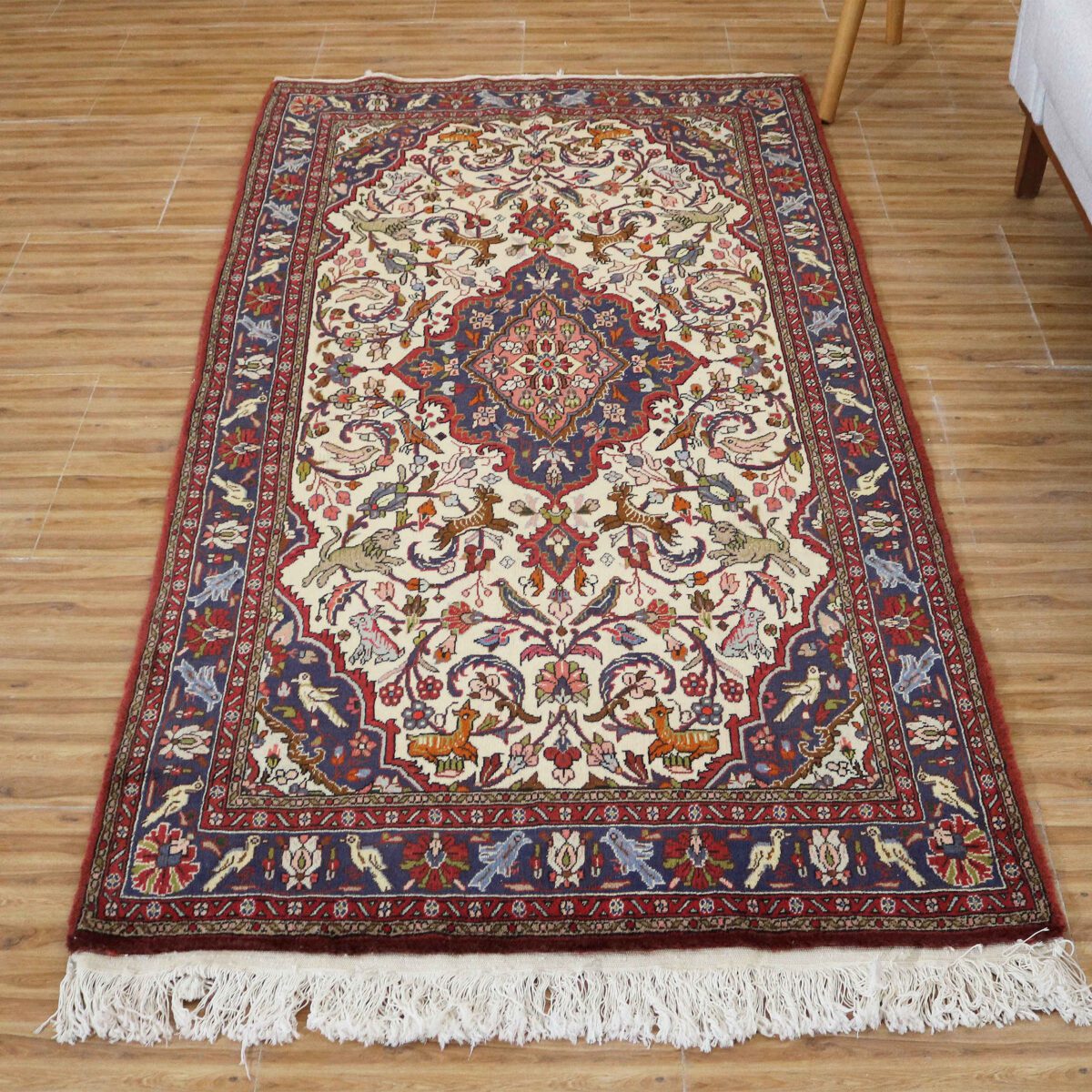 Price and Buy Persian Carpet with Wool Hand-Knotted in Bijar Geometric Red - Image 2