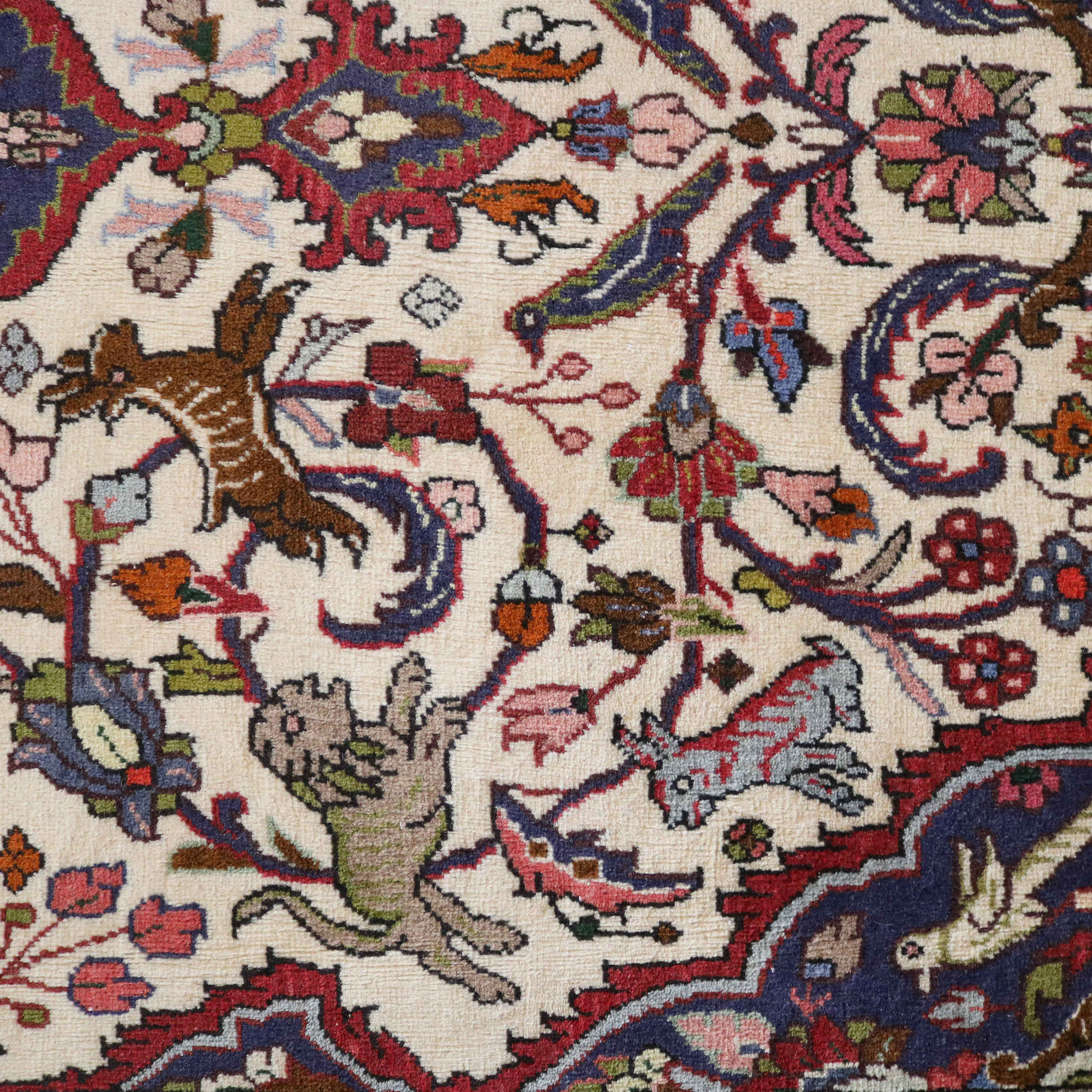 Price and Buy Persian Carpet with Wool Hand-Knotted in Bijar Geometric Red - Image 4