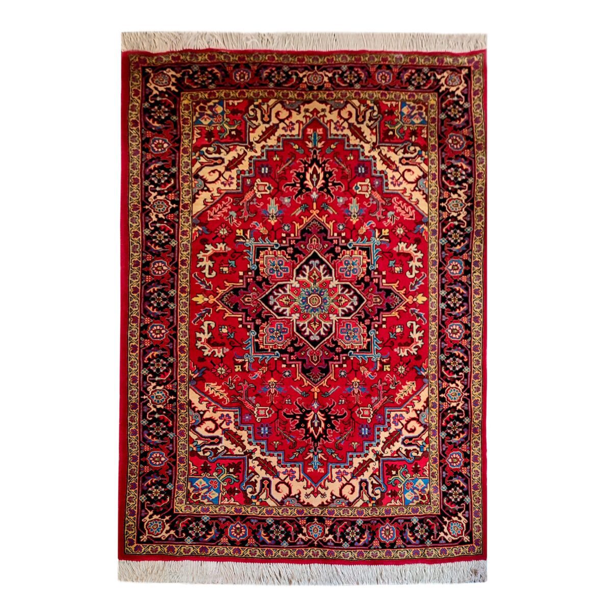 Price and Buy Persian Carpet with Wool Hand-Knotted in Tabriz Heriz Red