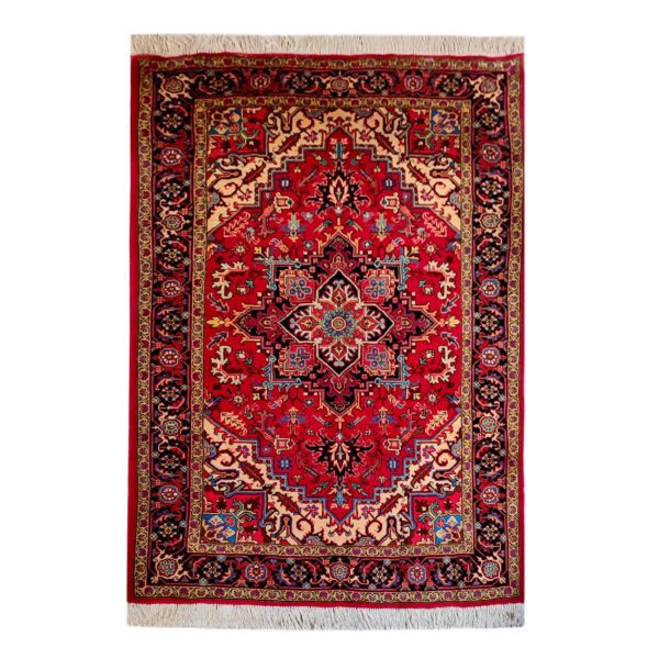 Persian-Rug-with-Wool-Hand-Knotted-in-Tabriz-Heriz-Red-7-1 Price and Buy Persian Carpet with Wool Hand-Knotted in Tabriz Heriz Red