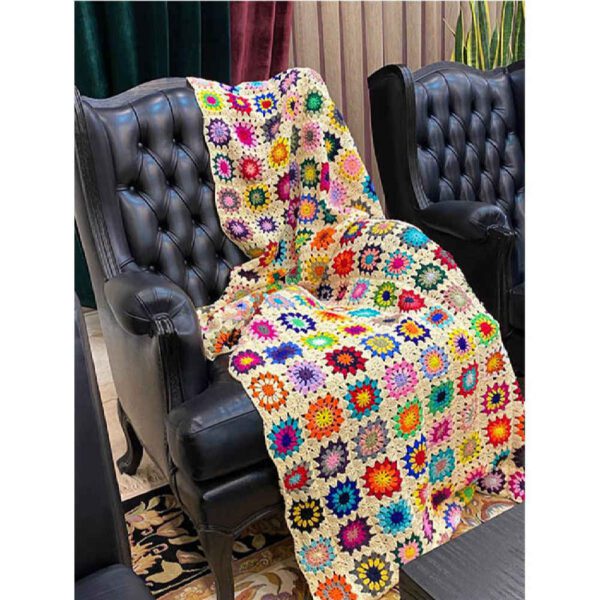 Persian-Style-Knitted-Sofa-Bed-Throw-Model-Rasa Price and Buy Crochet Throw for Sofa and Bed Checkered Bohemian Rasa