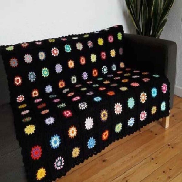Persian-Style-Knitted-Sofa-Bed-Throw-Model-Ronak Price and Buy Crochet Throw for Sofa and Bed Checkered Bohemian Ronak