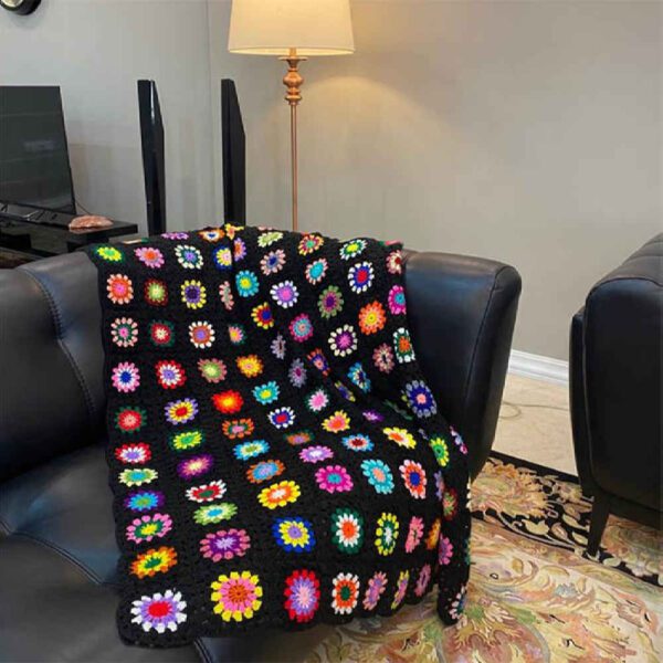 Persian-Style-Knitted-Sofa-Bed-Throw-Model-Tara1 Price and Buy Crochet Throw for Sofa and Bed Checkered Bohemian Tara