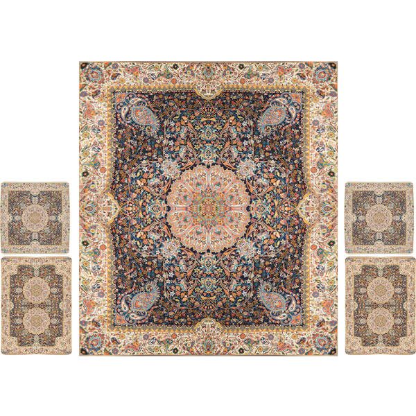 Persian-Termeh-Bedspread-Model-Afshar-5X-2 Price and Buy Persian Bedspread Set – Oriental Style Double Size with Termeh Fabric – Paradise