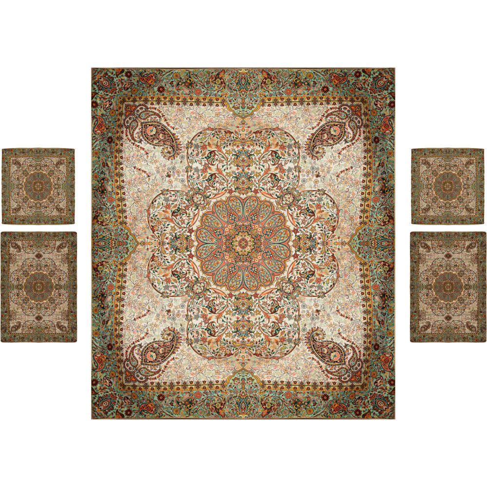 Price and Buy Persian Bedspread Set – Oriental Style Double Size with Termeh Fabric – Negin