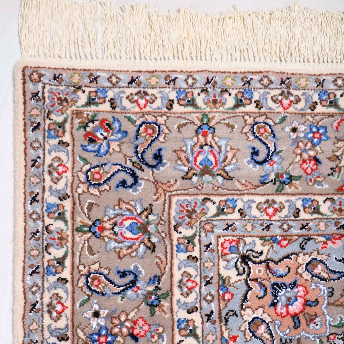 Price and Buy Persian Wool Carpet Hand-Knotted Genuine in Ardakan Lachak Toranj Cream - Image 4