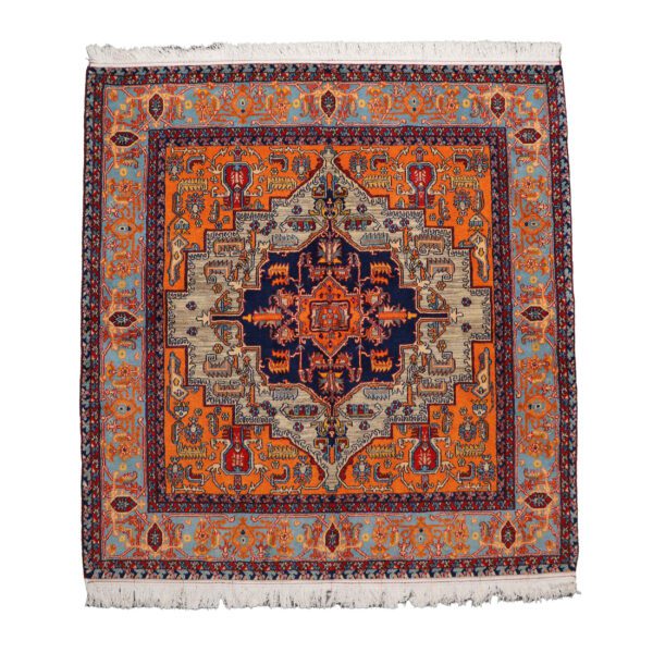 Persian-Wool-Carpet-Hand-Knotted-in-Isfahan-Herati-Orange-2 Price and Buy Persian Wool Carpet Hand-Knotted in Isfahan Herati Orange