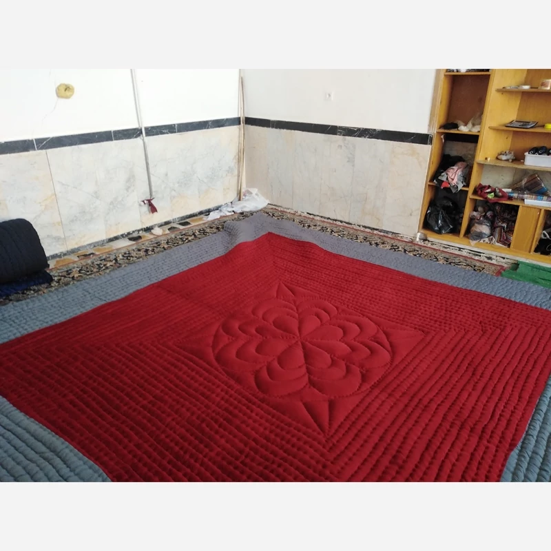 Price and Buy Handmade Velvet Korsi Quilt 4x4 | Traditional Persian Hand-Stitched Comforter - Image 18