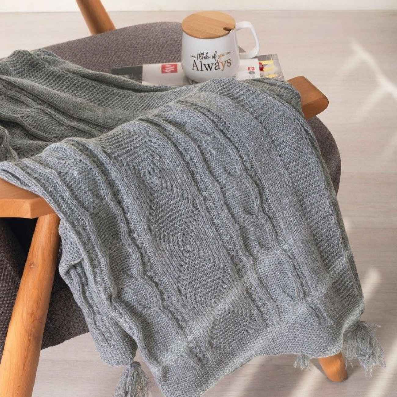 Price and Buy Premium Knitted Sofa Throw Blanket – Add Elegance and Warmth to Your Home Decor - Image 8