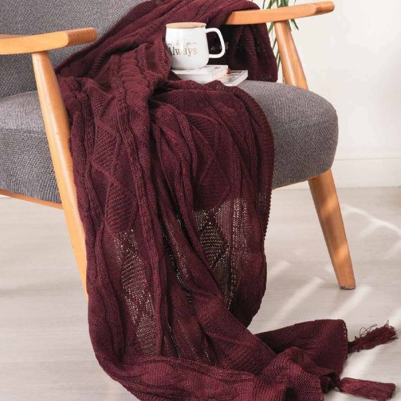 Price and Buy Premium Knitted Sofa Throw Blanket – Add Elegance and Warmth to Your Home Decor - Image 6