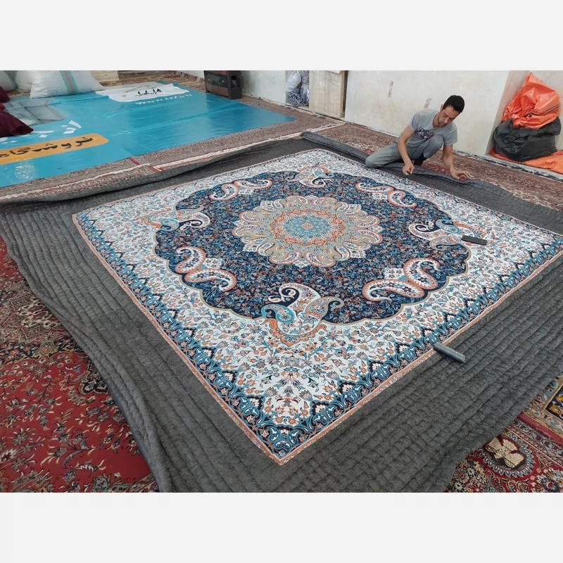 Price and Buy Handmade High-Quality Korsi Quilt 4x4 Meter – Toranj Design | Persian Hand-Stitched Comforter - Image 9