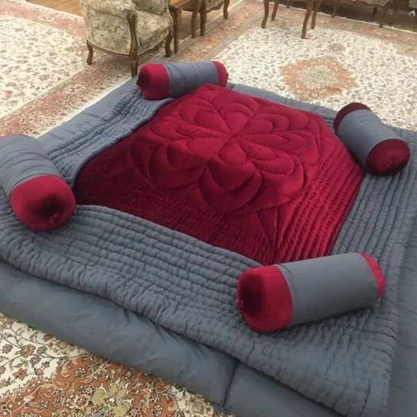 SCThWJCmuZdVJ5gr3GqqczkrRH3E77yXzppCemi9b3nkQQ02Mi.jpg_800X800X70 Price and Buy Handmade Velvet Korsi Quilt 4x4 | Traditional Persian Hand-Stitched Comforter