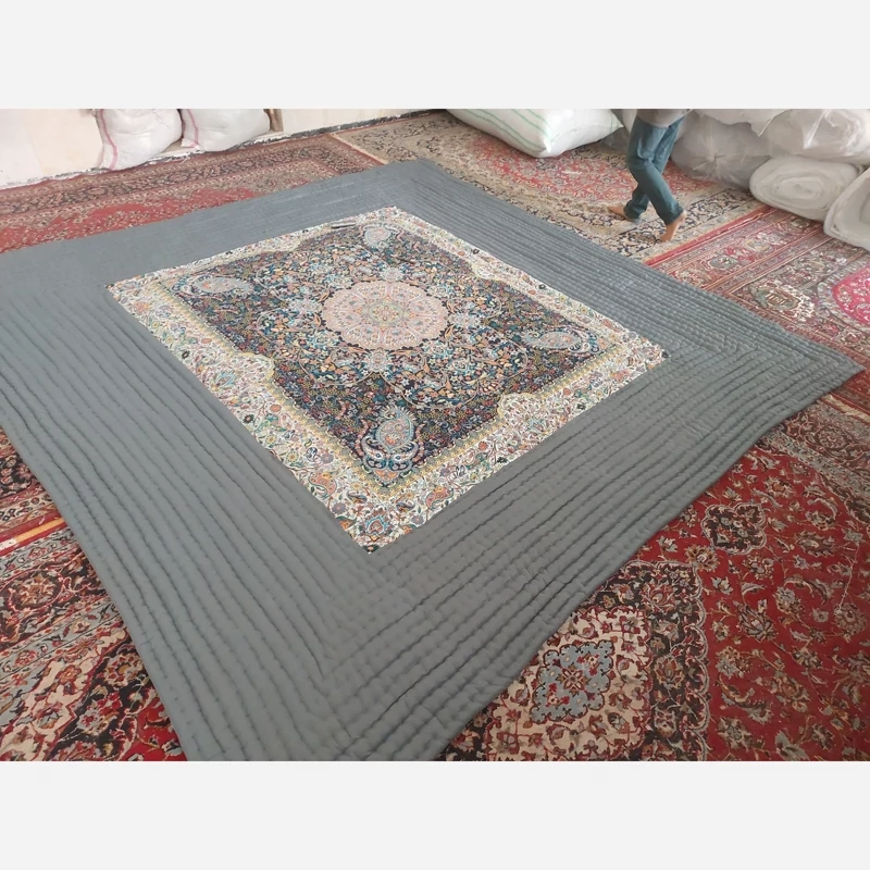 Price and Buy Handmade Korsi Quilt 3.5x3.5 Meter | High-Quality Persian Hand-Stitched Comforter - Image 15