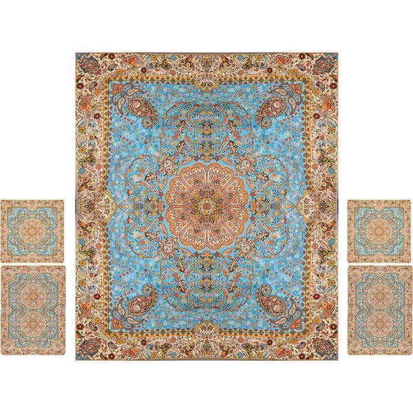 Set-of-5-Persian-Termeh-Bedspread-Model-Afshar-1 Price and Buy Persian Bedspread Set – Oriental Style Double Size with Termeh Fabric – Afshar
