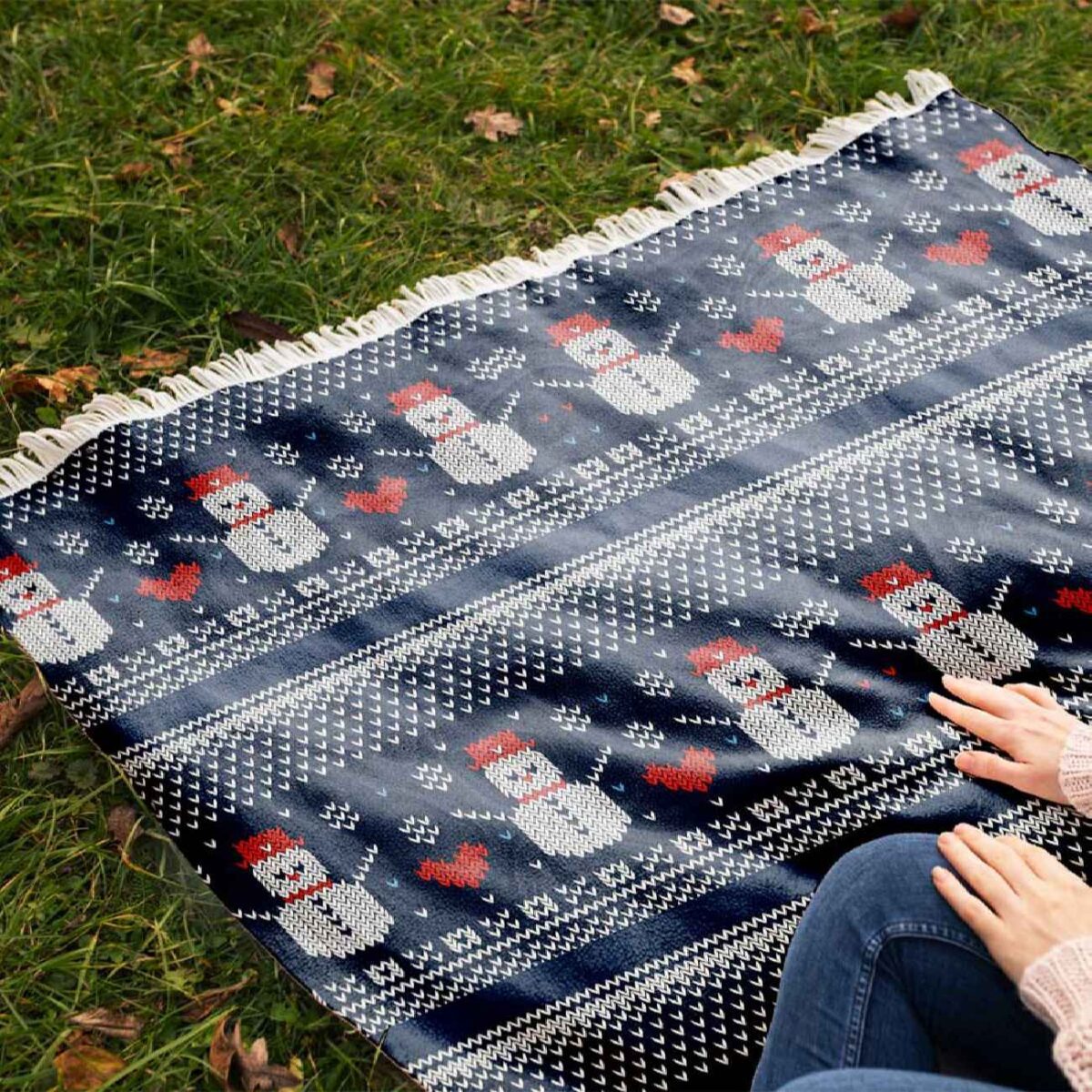 Price and Buy Sofa Throw with Snowman Design – Style to Any Couch or Armchair - Image 6