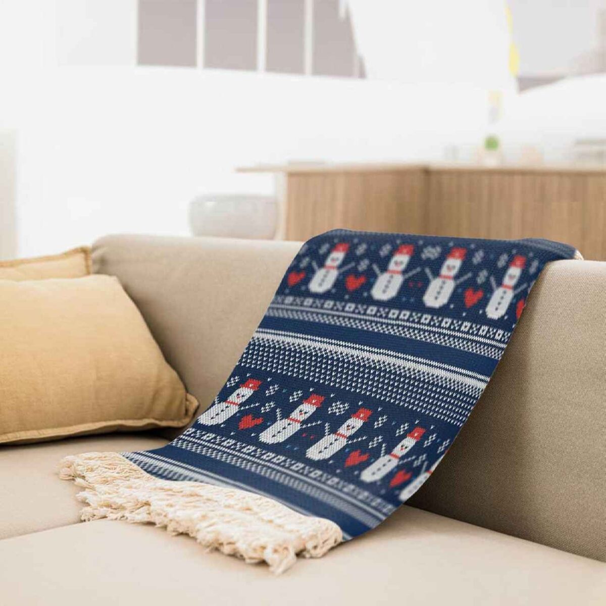 Price and Buy Sofa Throw with Snowman Design – Style to Any Couch or Armchair - Image 5