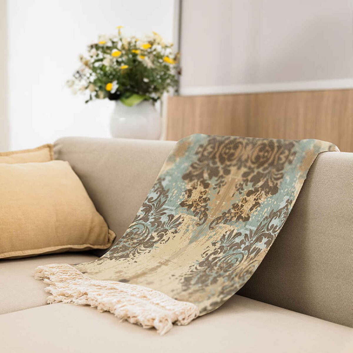 Price and Buy Velvet Sofa Throw with Vintage Design – Lightweight, Warm & Perfect for Snuggling - Image 4