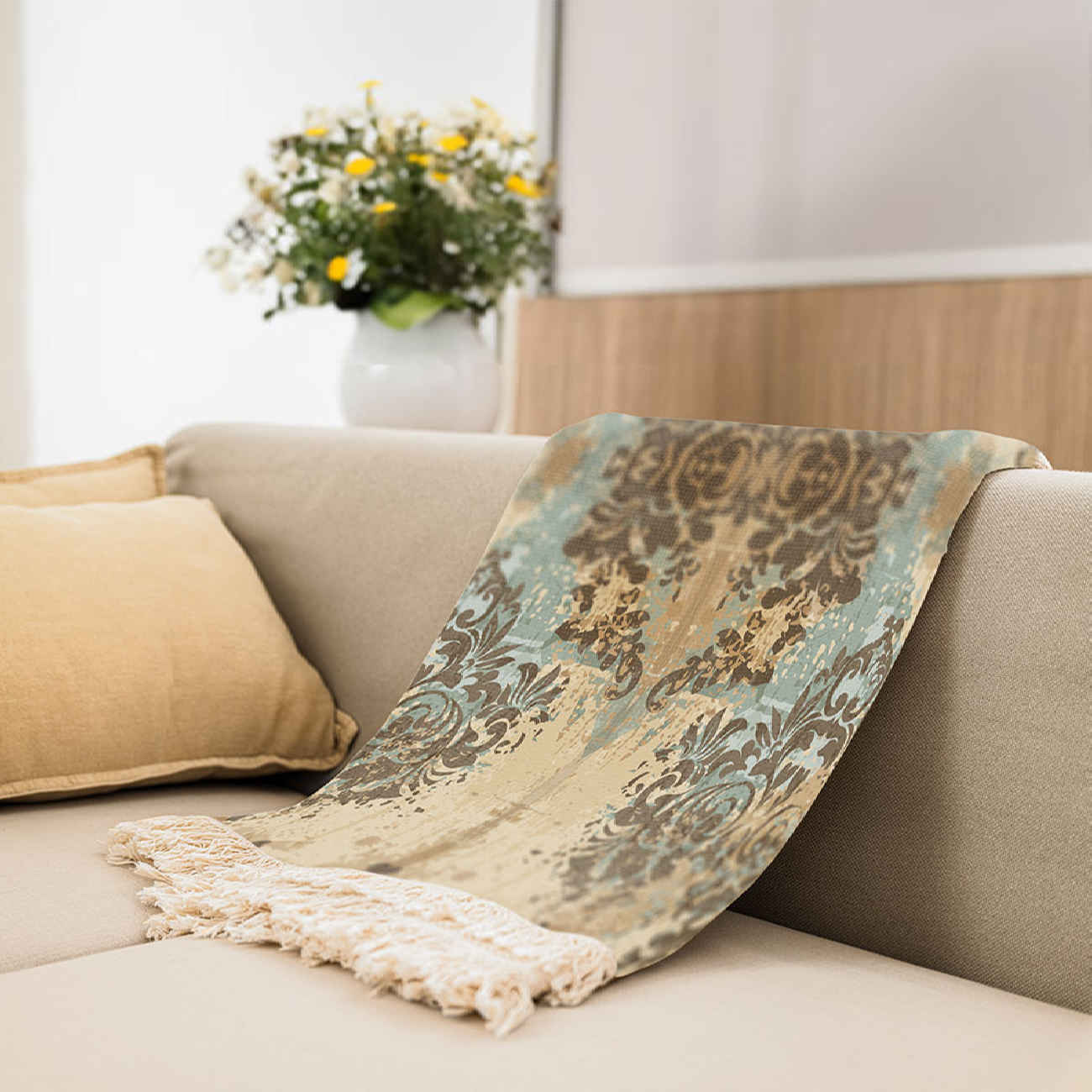 Price and Buy Velvet Sofa Throw with Vintage Design – Lightweight, Warm & Perfect for Snuggling - Image 4
