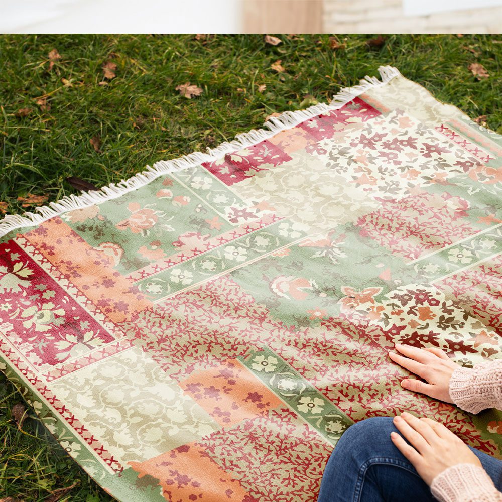 Price and Buy Velvet Throw Soft & Light for Sofa Model Floral - Image 5