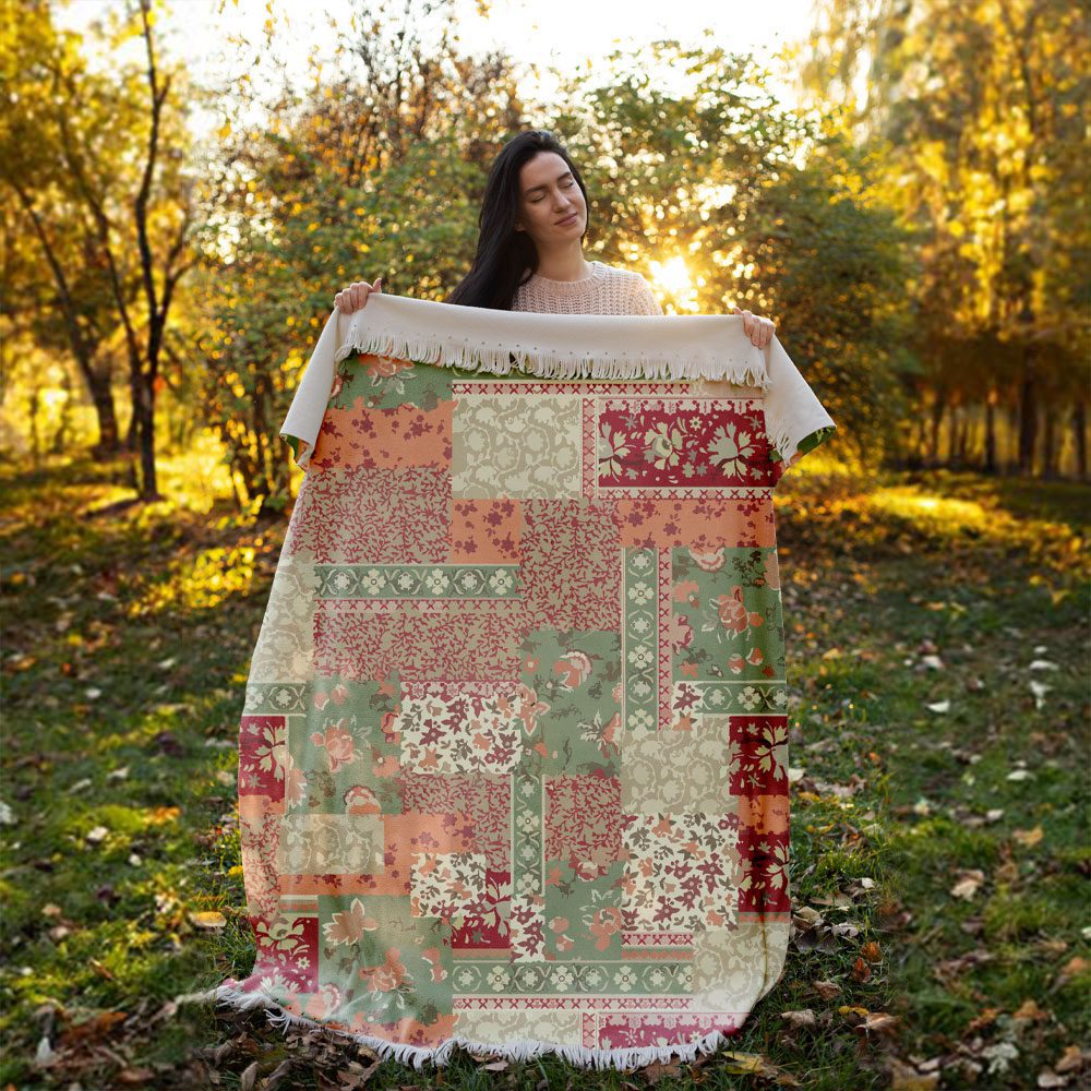 Price and Buy Velvet Throw Soft & Light for Sofa Model Floral - Image 6