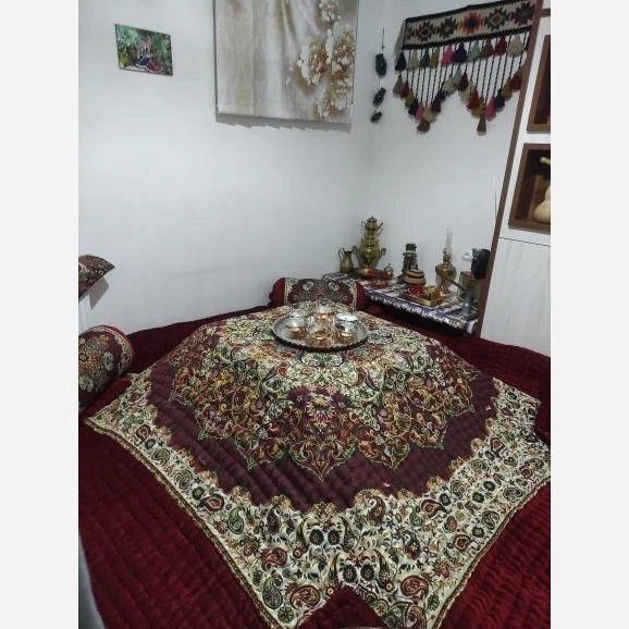 Price and Buy Handmade Korsi Quilt 3x3 Meter | Persian Hand-Stitched Velvet Comforter - Image 14