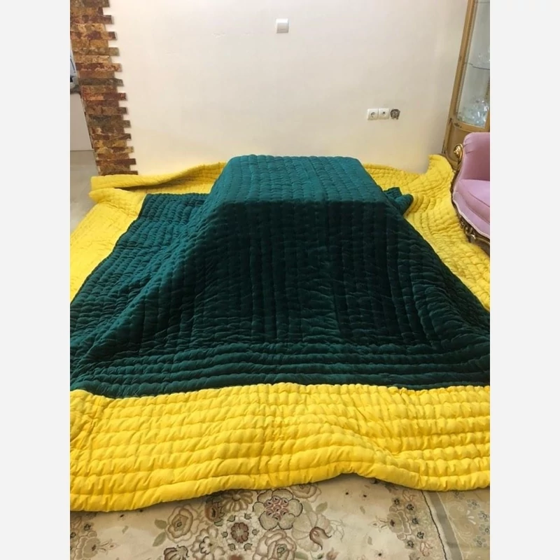 Price and Buy Handmade Velvet Korsi Quilt 4x4 | Traditional Persian Hand-Stitched Comforter - Image 20