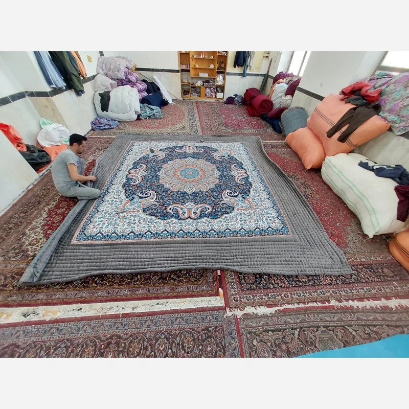 Price and Buy Handmade High-Quality Korsi Quilt 4x4 Meter – Toranj Design | Persian Hand-Stitched Comforter - Image 6