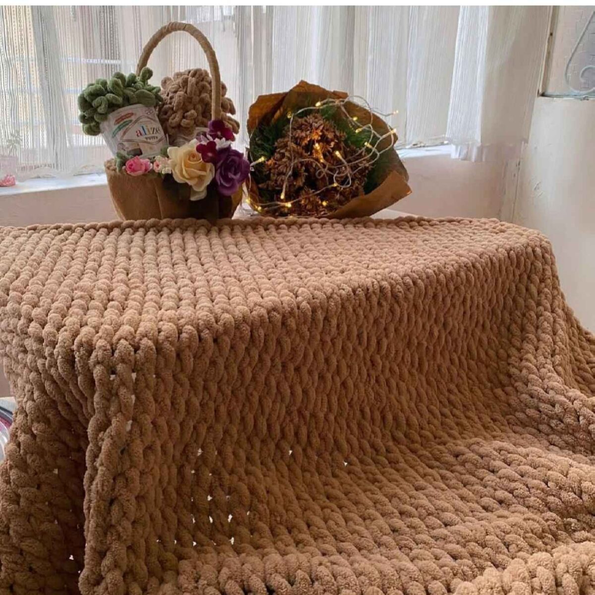 Price and Buy Hunky Knitted Sofa Throw – Soft, Warm & Stylish for Living Rooms - Image 5