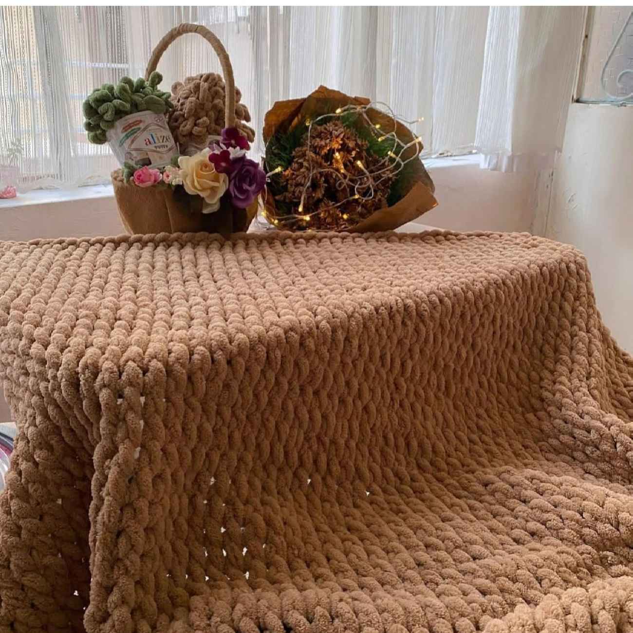 Price and Buy Hunky Knitted Sofa Throw – Soft, Warm & Stylish for Living Rooms - Image 5