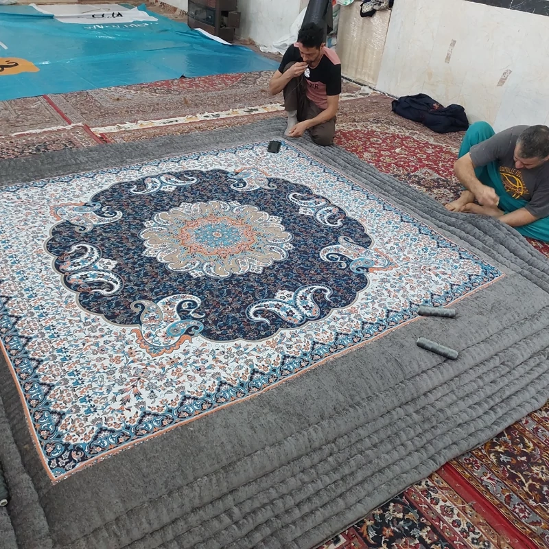 Price and Buy Handmade High-Quality Korsi Quilt 4x4 Meter – Toranj Design | Persian Hand-Stitched Comforter - Image 3