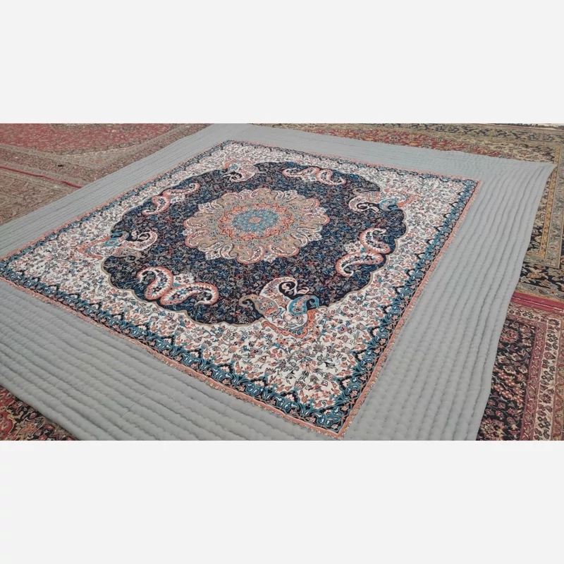 Price and Buy Handmade High-Quality Korsi Quilt 4x4 Meter – Toranj Design | Persian Hand-Stitched Comforter - Image 7