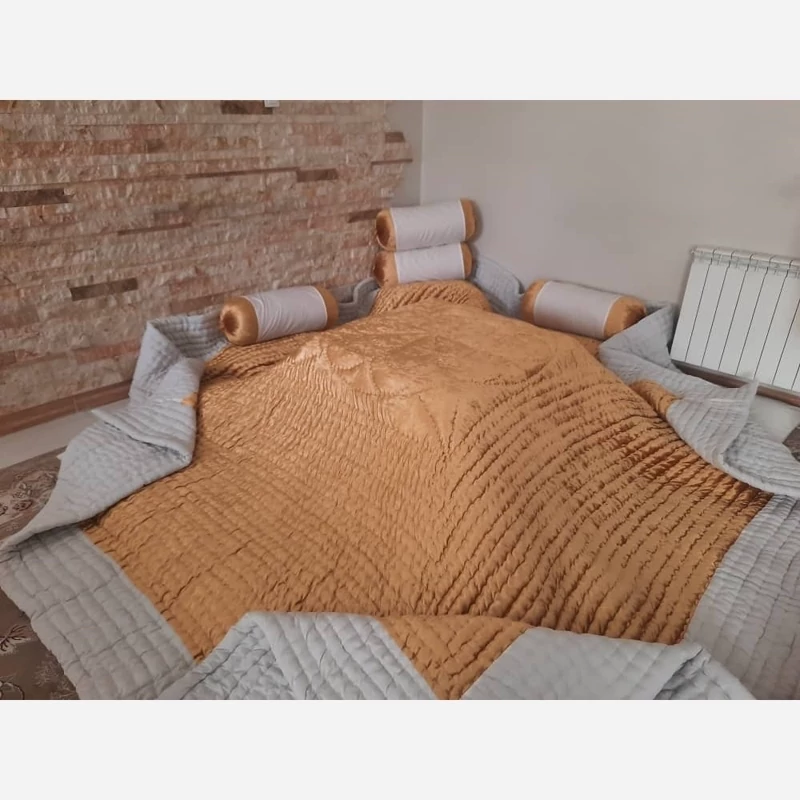 Price and Buy Handmade Velvet Korsi Quilt 4x4 | Traditional Persian Hand-Stitched Comforter - Image 10