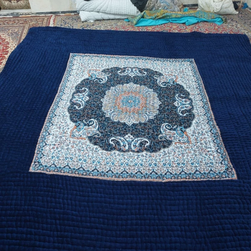 Price and Buy Handmade High-Quality Korsi Quilt 4x4 Meter – Toranj Design | Persian Hand-Stitched Comforter - Image 4
