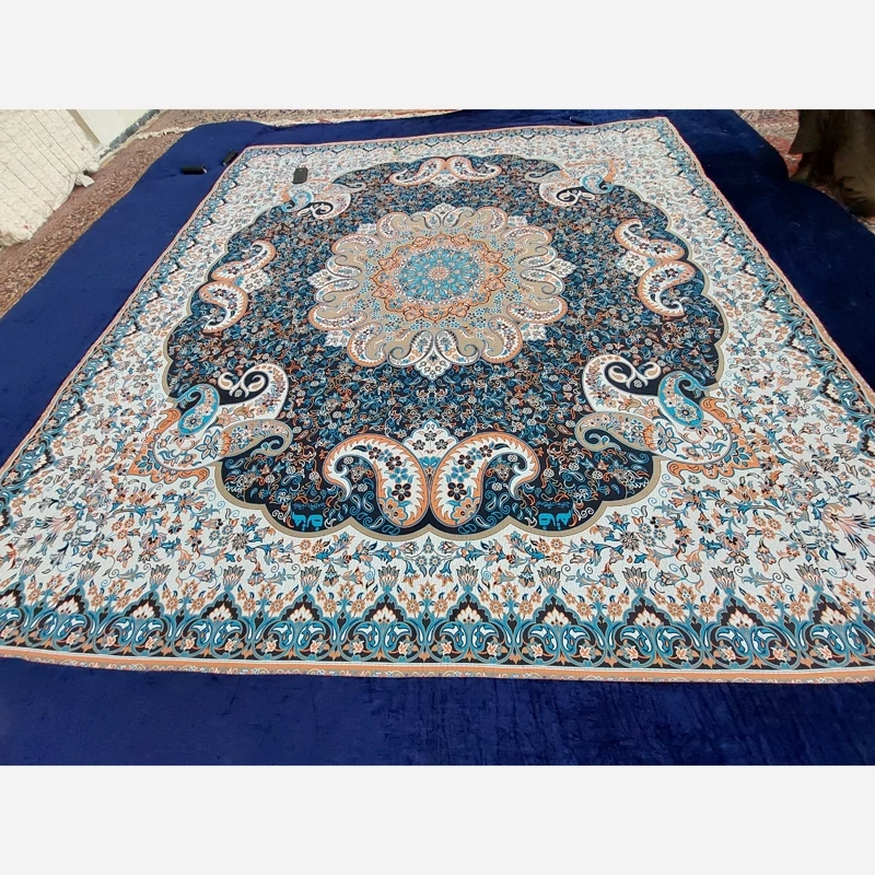 Price and Buy Handmade High-Quality Korsi Quilt 4x4 Meter – Toranj Design | Persian Hand-Stitched Comforter - Image 13