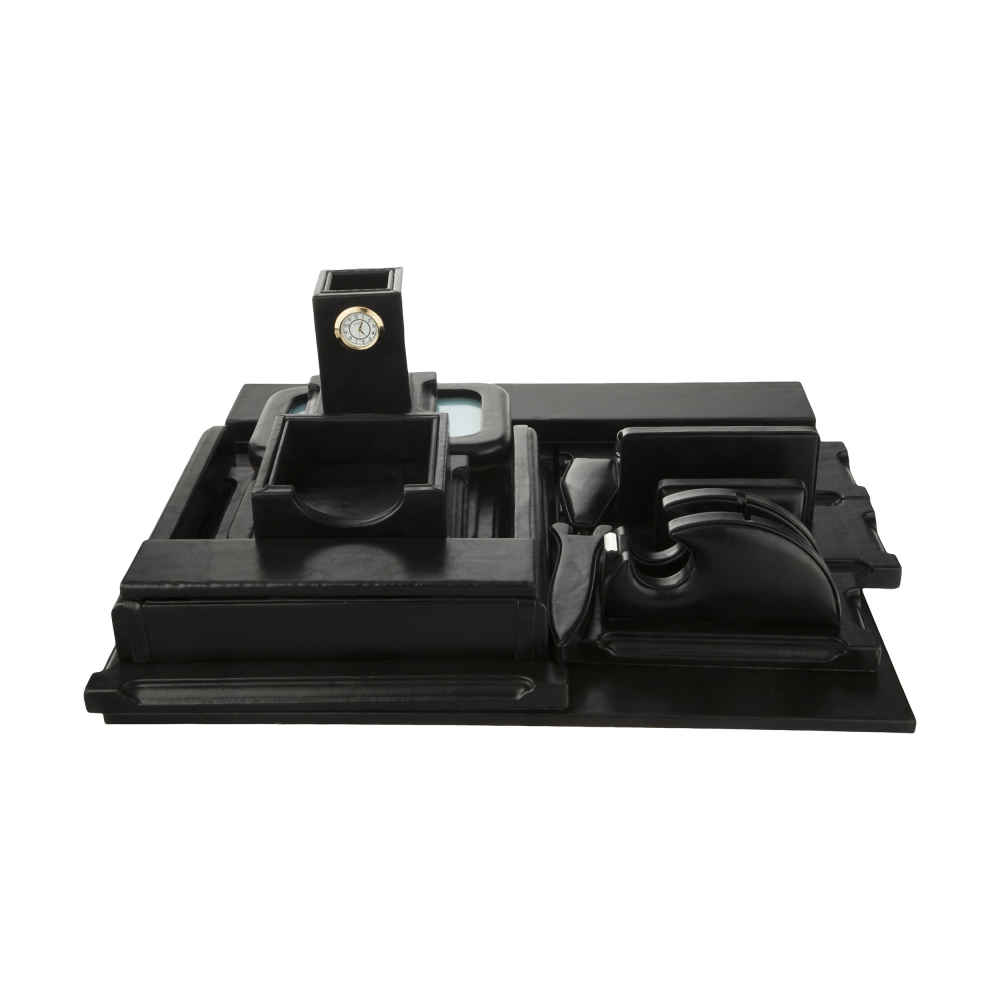 Price and Buy 10-Piece Black Leather Office Desk Organizer Accessories