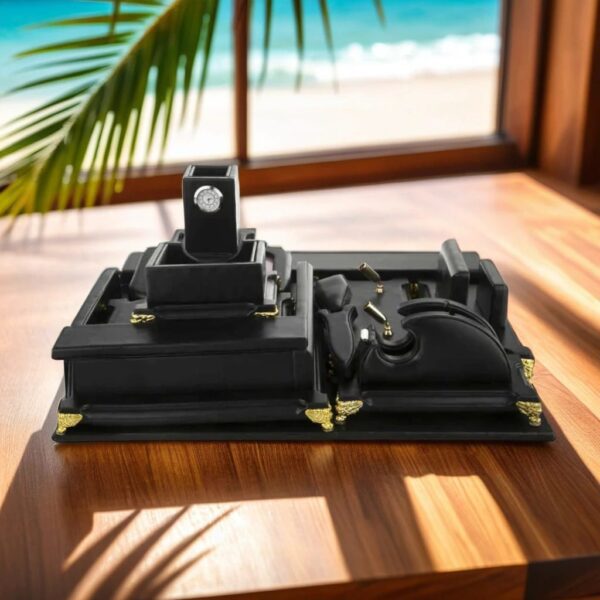 Price and Buy 10-Piece Black Leather Office Desk Organizer Set_68fc5e354e4bb.jpeg Price and Buy 10-Piece Black Leather Office Desk Organizer Set