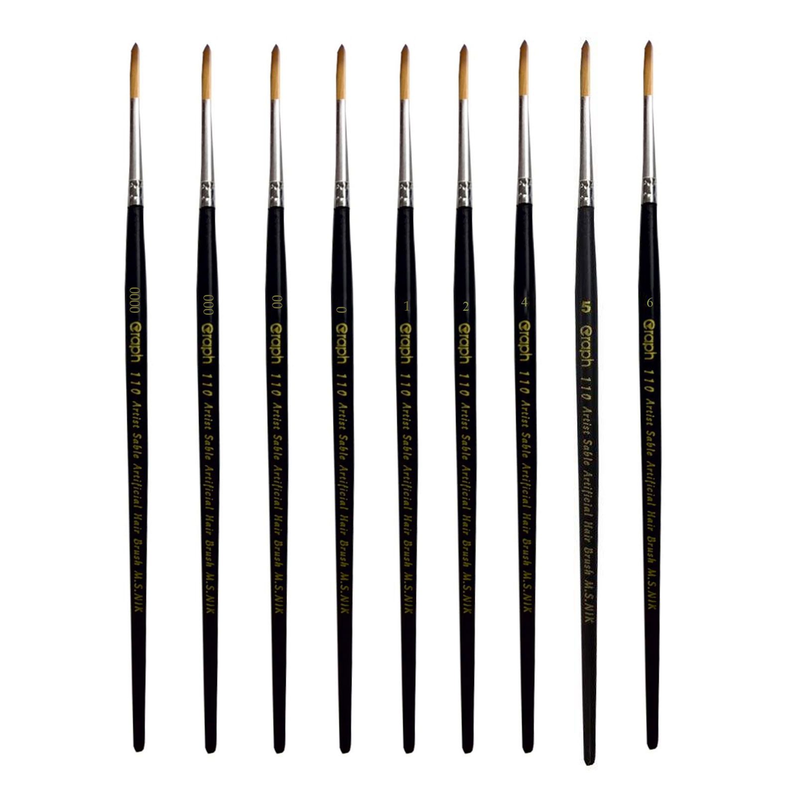Price and Buy 10-Piece Round Bristle Paint Brush Set for Watercolor, Acrylic, & Gouache
