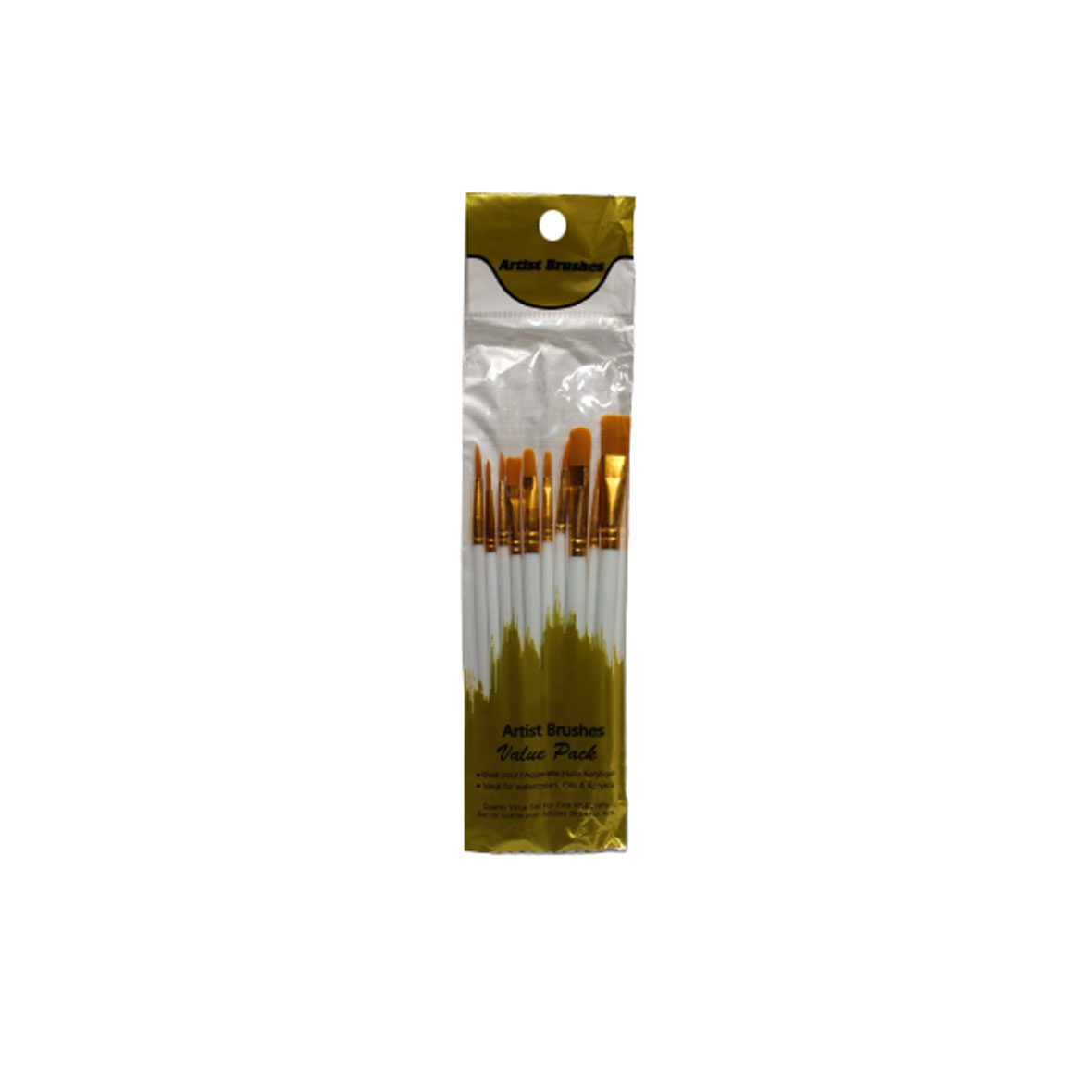 Price and Buy 10-Piece Soft Bristle Paint Brush Set for Watercolor, Acrylic, & Gouache - Image 3